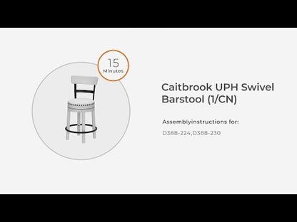 Caitbrook - Gris - Taburete de bar giratorio Uph
