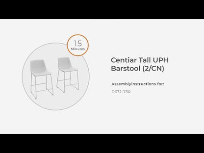 Centiar - Taburete de bar tapizado (juego de 2)