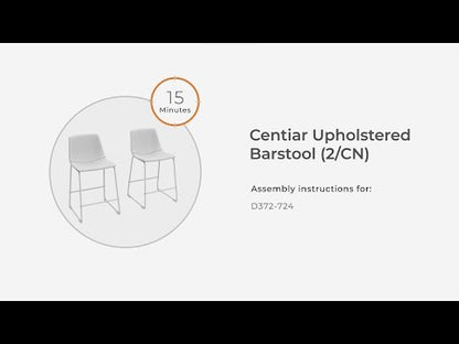 Centiar - Taburete de bar tapizado (juego de 2)