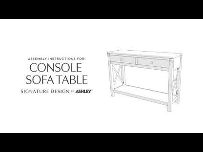Freedan - Marrón grisáceo - Mesa consola para sofá