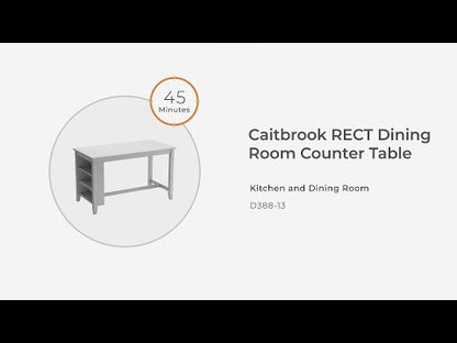 Caitbrook - Gris - Mesa de comedor rectangular