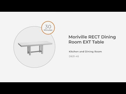 Moriville - Marrón grisáceo - Mesa extensible rectangular para comedor