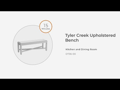 Tyler - Negro / Marrón Grisáceo - Banco tapizado