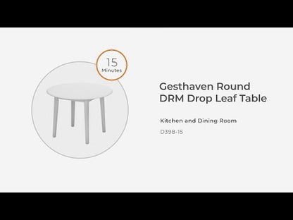 Gesthaven - Mesa redonda de comedor con hojas abatibles