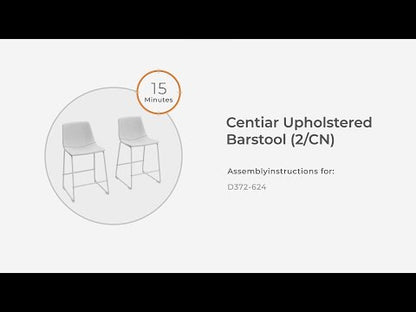 Centiar - Taburete de bar tapizado (juego de 2)
