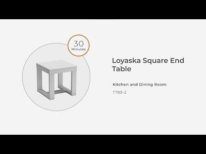 Loyaska - Marrón/Marfil - Mesa auxiliar cuadrada