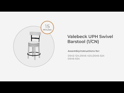 Valebeck - Taburete giratorio con respaldo completo