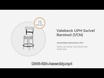 Valebeck - Taburete giratorio con respaldo completo