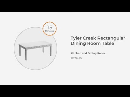 Tyler - Negro / Gris - Mesa de comedor rectangular