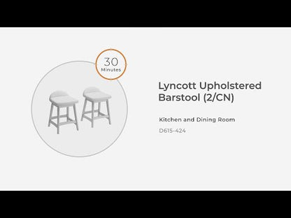 Lyncott - Taburete de bar tapizado (juego de 2)