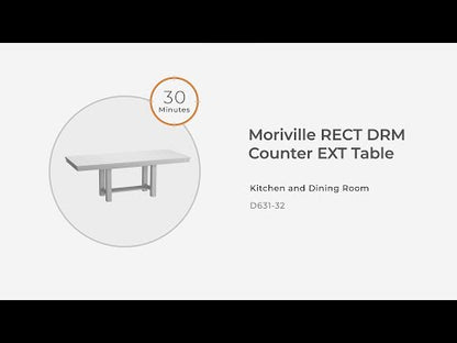 Moriville - Marrón grisáceo - Mesa extensible rectangular para mostrador de comedor