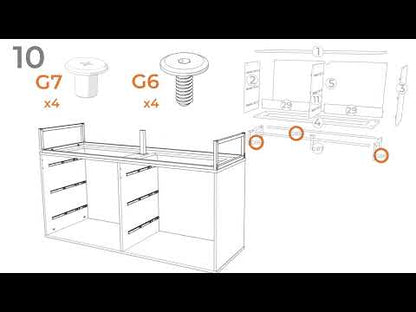 Socalle - Cómoda de seis cajones