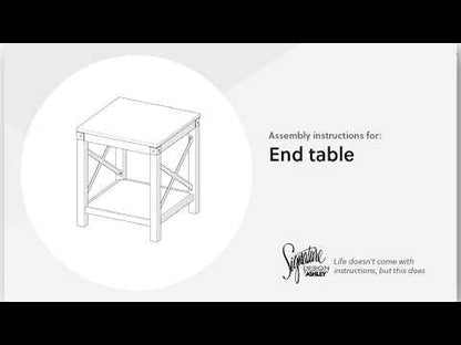 Freedan - Marrón grisáceo - Mesa auxiliar cuadrada