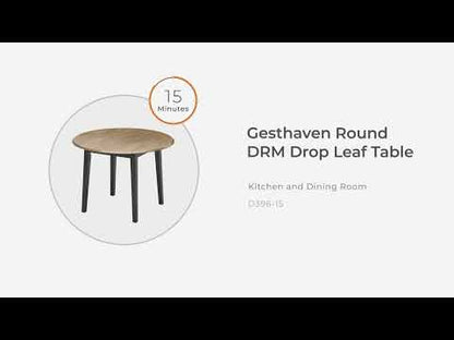 Gesthaven - Mesa redonda de comedor con hojas abatibles