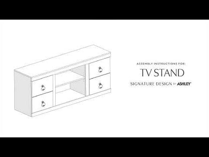 Willowton - Mueble para TV con opción de chimenea