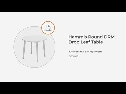 Hammis - Marrón oscuro - Mesa redonda Drm Drop Leaf
