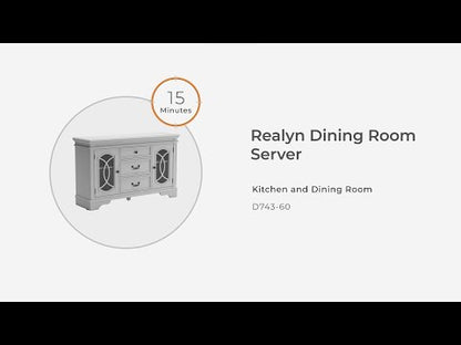 Realyn - Blanco astillado - Servidor de comedor
