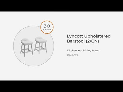 Lyncott - Taburete de bar tapizado (juego de 2)