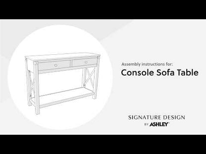 Freedan - Marrón grisáceo - Mesa consola para sofá